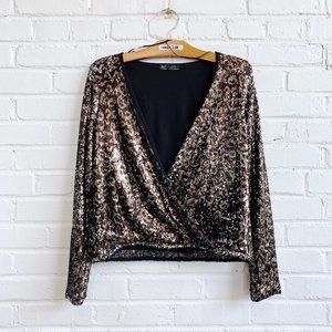 ZARA TRF sequin blouse